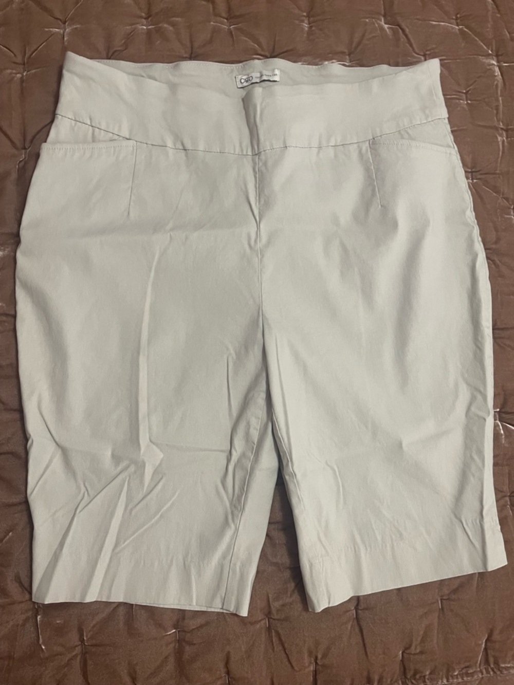 Cato Women's Khaki Bermuda Shorts - Stretch